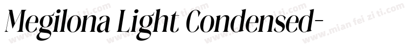 Megilona Light Condensed字体转换